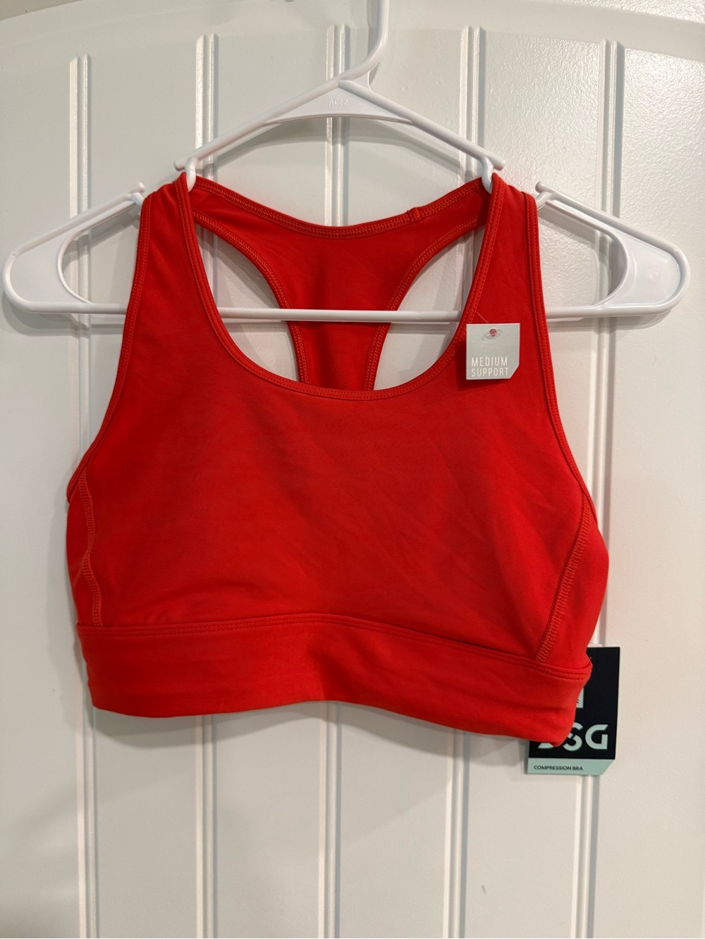 DSG Red Racerback Medium Support Sports Bra